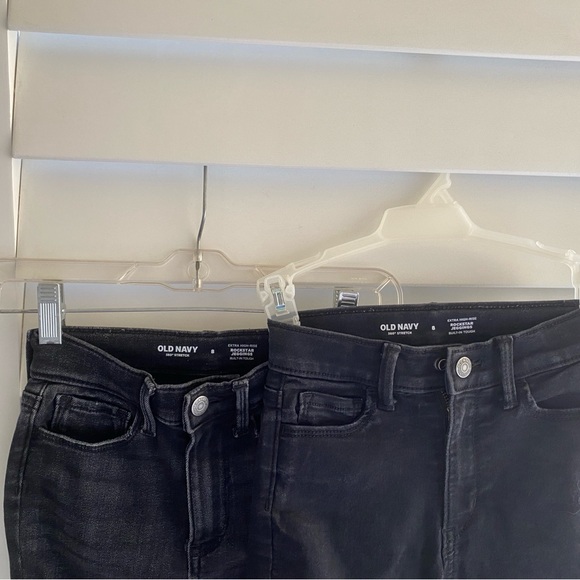 Set of Two Old Navy Kids Rockstar Jeggings Black Stretch Jeans - Picture 3 of 4